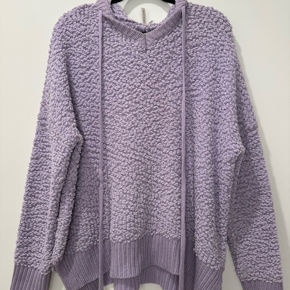 Lavender Popcorn Sweater Hoodie - Picture 2 of 4